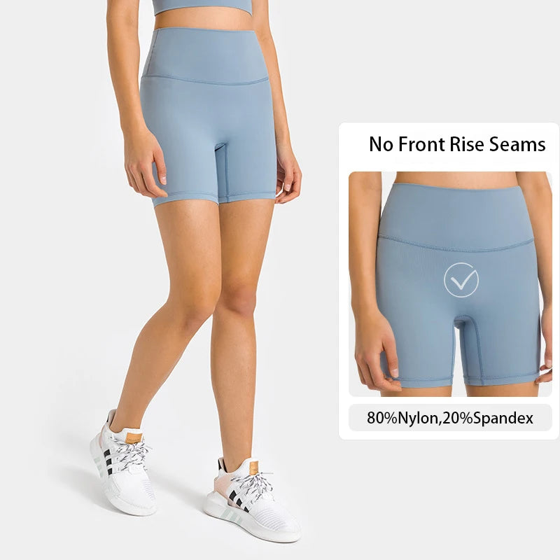Janya High Waist Crotchless Yoga Sport Shorts With Pockets Women Running Workout Fitness Sport Gym Clothing New Arrivals