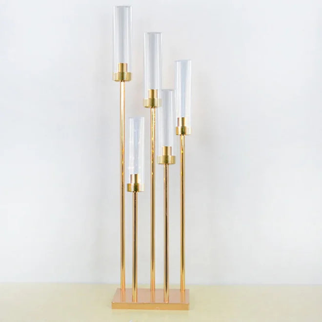 Dropship Metal Table Centerpiece 5/6/8 Arms Floor Candle Holders for Wedding Valentine's Day Couples Dating
