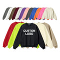Winter Warm Crewneck Pullover Blank Sweatshirts Custom Logo Unisex Fleece Lined Sweatshirts