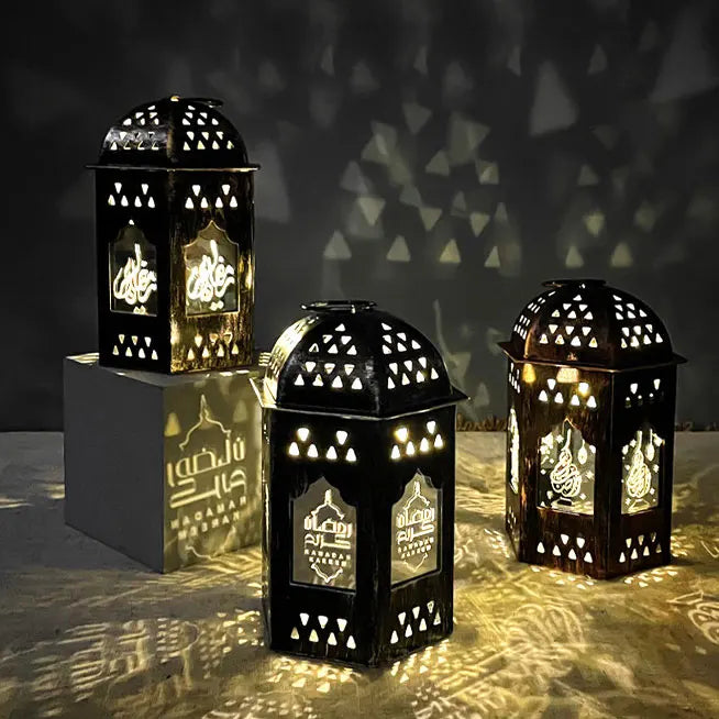 LED Candle Lantern Ramadan Lamp Decoration Light Lantern EID Mubarak Ramadan Decorations Muslim Party Supplies Kids EID Gift