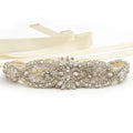LUOXIN Elegant Luxury Bridal Accessories Pretty Crystal Rhinestone Pearl Belt Wedding Dress Accessories for Women