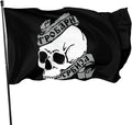 Vibrant Colors and UV Fade Resistance Grobari Serbia Partizan Belgrade Beograd Ultras Flag for Outdoor Indoor Decoration