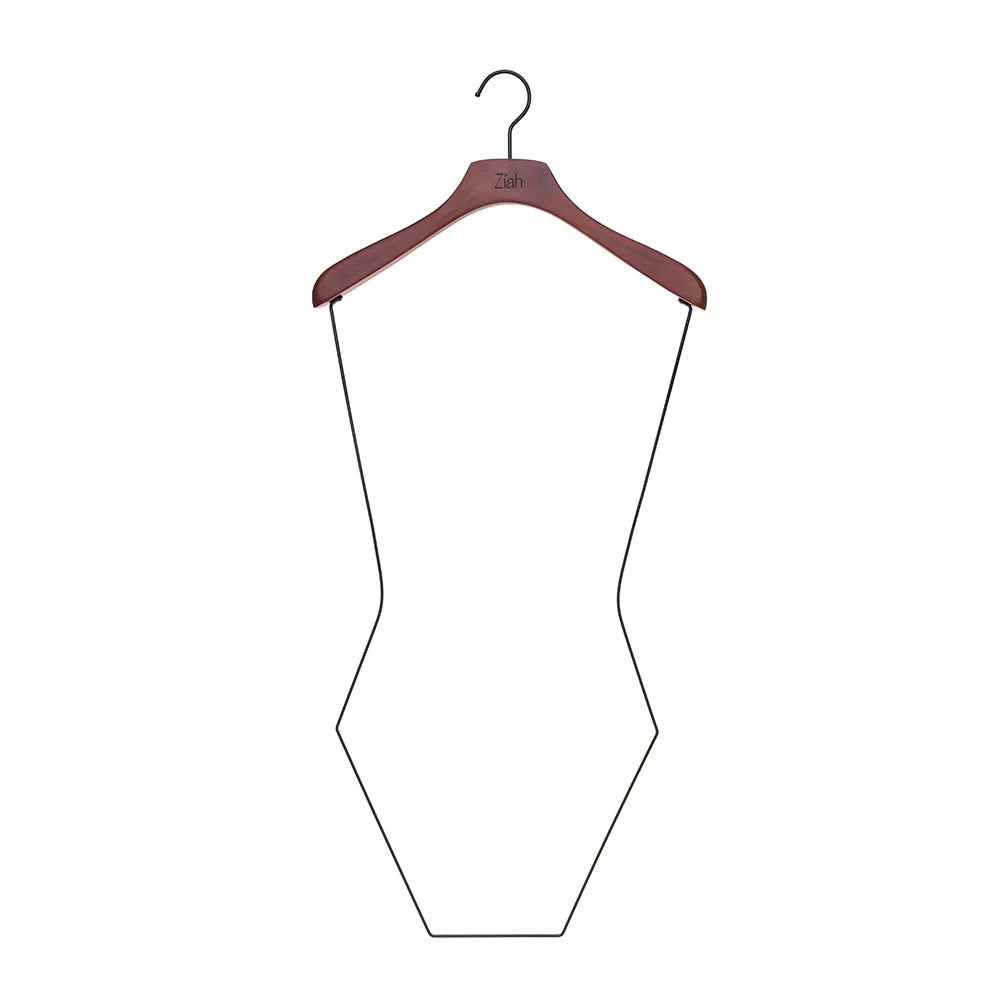 Inspring Custom Wooden Swimwear Hanger-Space Saving Single Tier Living Room Clothing Organizer