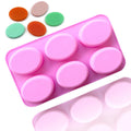 155 6 Cavity Big Roses Soap Silicone Mold Cake Baking DIY Mold Home Cake Tools Moulds Disposable Eco-friendly CE / EU Stocked