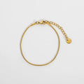 Dainty Super Thin Bone Chain Bracelet Stacking 18K Gold Plated Stainless Steel Bracelet for Women Accessories MegaBDM