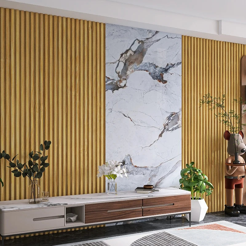 New Arrival Promotion 3D Marble   Color Living Room Indoor  Export  Wpc Customized Wall Panel