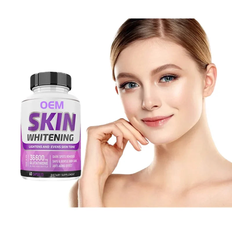 Adult Anti-Aging Vitamin Skin Whitening Supplements Sea Moss L-Glutathione Customizable Bottle HACCP/ISO/GMP Certified