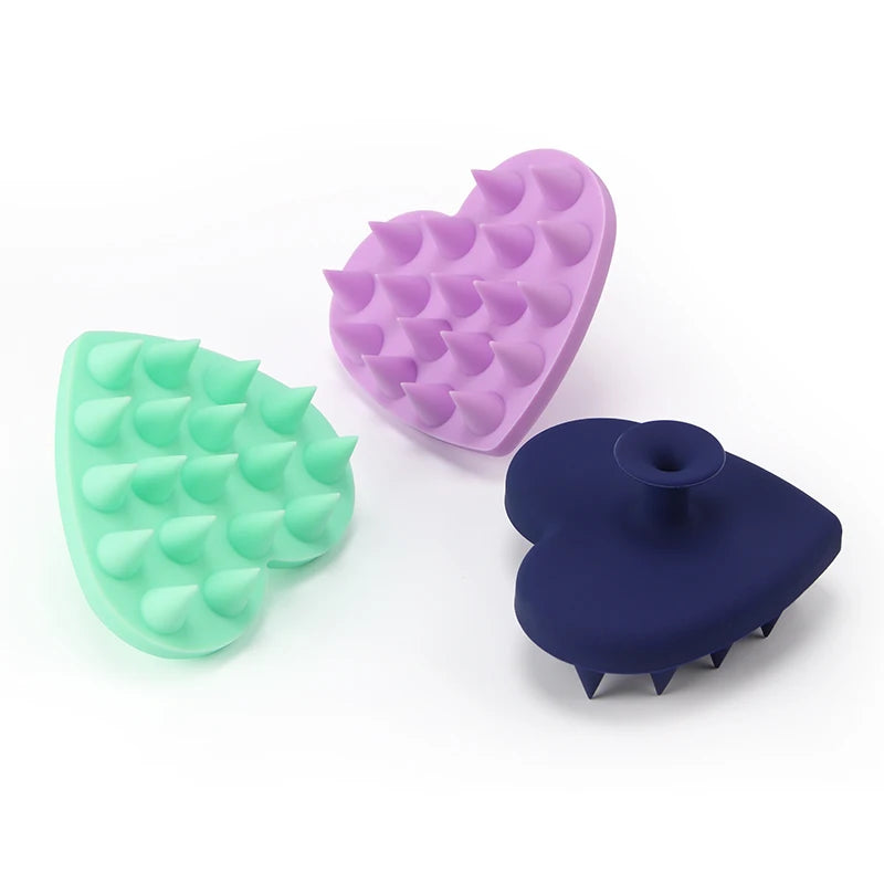 Cute Popular Hairbrush Shampoo Hairbrush Shower Brush Silicone Head Body Scalp Massage Brush