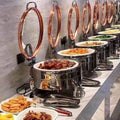 XINGPAI Restaurant Equipment Saving Dish Chafing Food Warmer Rose Gold Cheffing Dishes