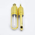 In Stock Gold Square Double Wall Clear Plastic Lipgloss Bottle 8ml Screen Printing Empty Containers Tube