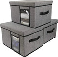 Raytop Fabric Storage Bins Clothes Kids Toy Foldable Underbed Storage Bag Storage Organizer Box With Lid