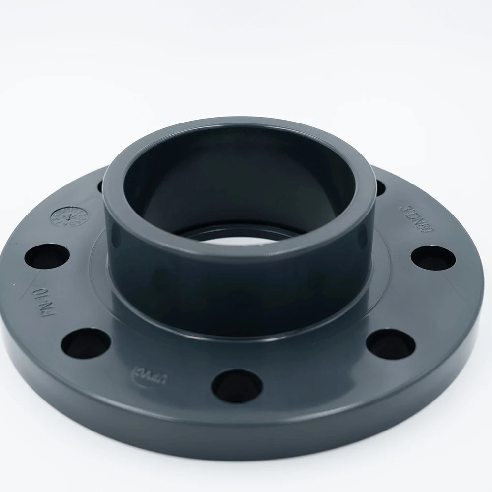 UPVC Flange PVC Plastic Flanged Pipe Fittings Quick Coupling White/Gray Polished Surface ISO9001 Certified Injection Molding
