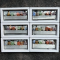 Natural  Crystal Gift Set of Seven Chakra Healing Stones Crystals in Raw Stone and Plaster Strips