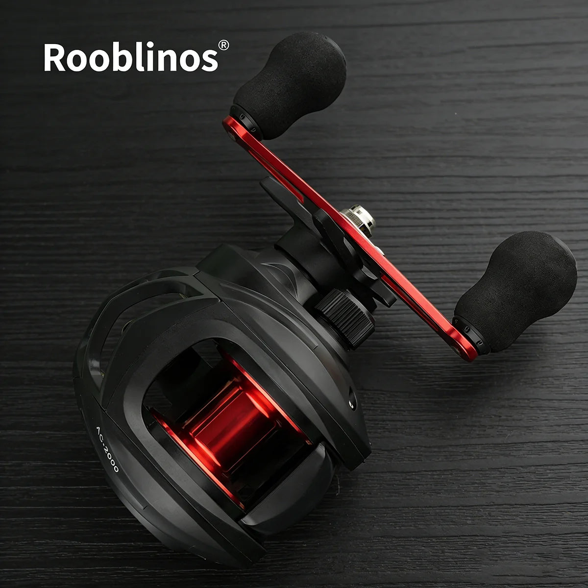 [Germany Stock] Rooblinos AC2000 Baitcasting Reels-Left Hand 7.2:1 Gear Ratio Aluminum River Lake Stream Two-Speed Anti-Reverse