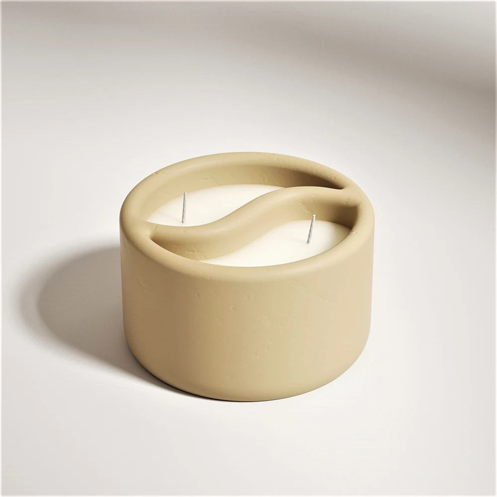 Nicole Yin Yang Eco-Friendly Stocked Silicone Candle Jar Vessel Tea Light Mold with Lid for Home Decoration Customized
