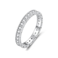 925 Sterling Silver Classic Zircon Engagement Band Fine Jewelry Bridal Ring Perfect Gift for Women BSR462
