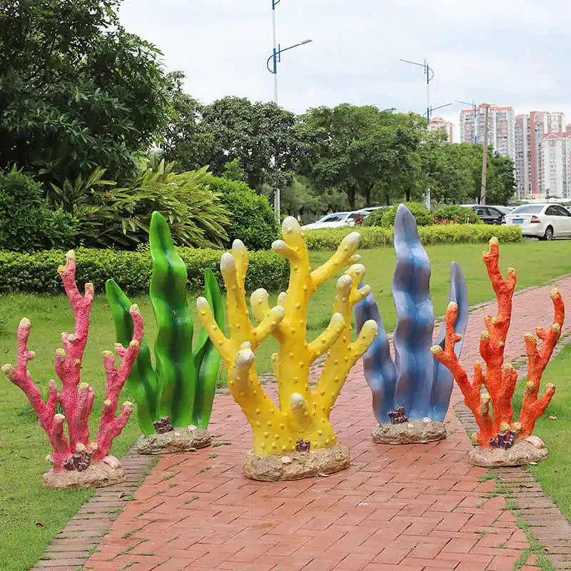 Life Size Coral Decoration Fiberglass Marine Life Statue Resin Sea Creature Props for Ocean Event Decoration