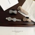 Customized Korean Version of Ins Light Luxury Style Grab Clip Female Rhinestone Bow Hairpin Duckbill Clip Set Factory Direct Sal