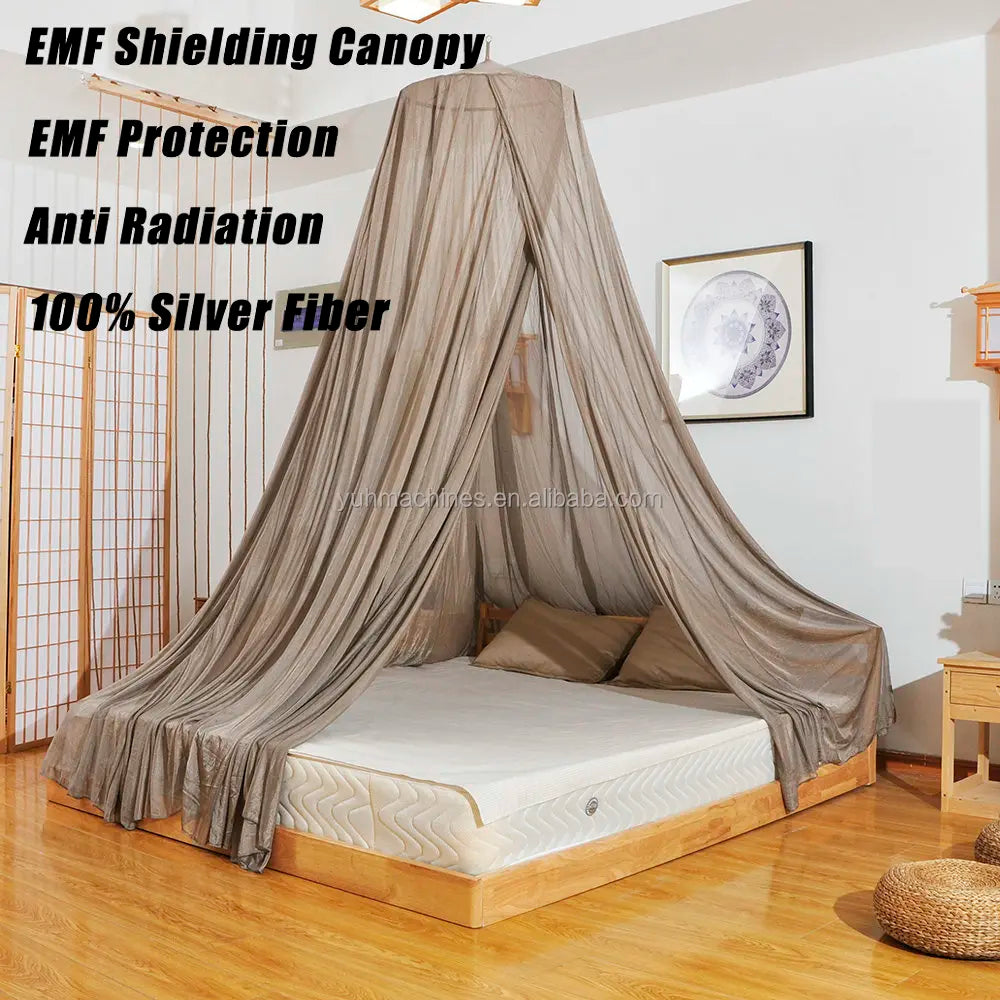 BLOCK EMF Anti Radiation Silver Mesh Fabric EMF Mosquito Net RFID Shielding Bed Canopy