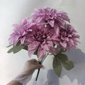 Hot Selling G-2144 Artificial Wedding Decoration Silk Dahlia Daisy Bouquets Flower 7 Heads White Floral Flowers