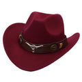Hot Selling Unisex Adult and Children Matching Cheap Cowboy Hat with OX Head Belt