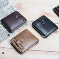 Men Wallet Zipper Leather Card Holder PU Wallets Vintage Leather Card Wallet for Man Lady Novelty Purse