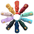 UV Compact 5-Folding Manual Umbrella with Minimalist Design Plastic Handle Nylon Material-Travel Ready