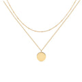 Personality Double Choker Round Pendant Necklace 18k DIY Name logo Jewlery