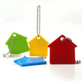 Custom logo House Shaped PVC Keychain Soft Rubber Luggage Tag Blanks Dog Pet Tag