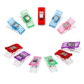 Plastic+Metal Sewing Clips for Shirts and Crochet 100pcs Transparent Assorted Colors X-Shape Convenient