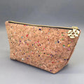 Quality Custom Logo Zippered Makeup Organizer Personalized Cork Waterproof Cosmetic Gift Bag for Travel