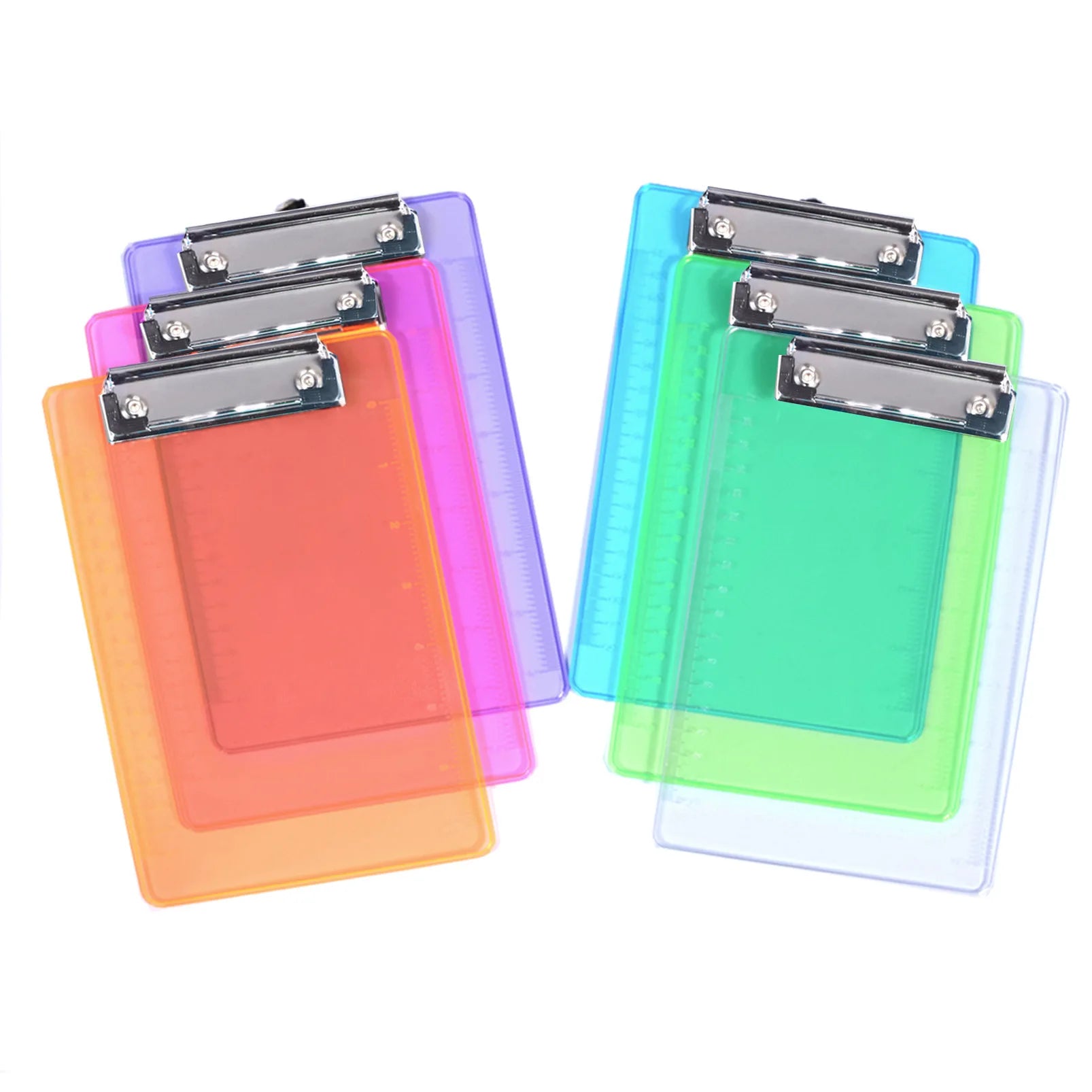 Online Stationery Mix Colors A5 Clipboard Custom Double Sides PS Transparent Meau Medical Nursing Clipboard with Paper Clip