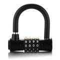 Heavy Duty Outdoor Waterproof Lock with Resettable Combo Lock Zinc Alloy 4 Digit U-type Combination Padlock Black