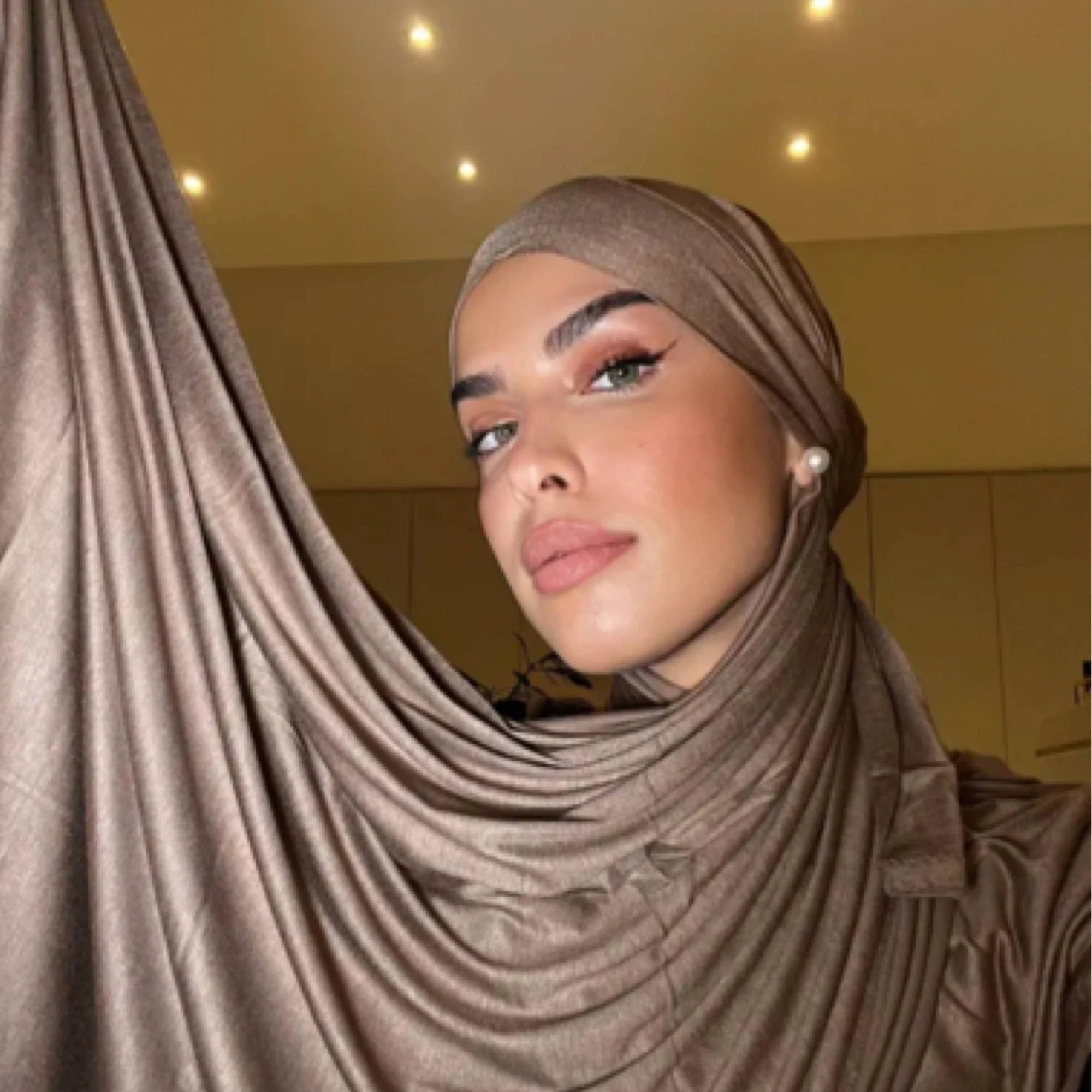 Custom Eid Ramadon New Fashion Islam Women Instant Bandage Jersey Hijab Easy to Wear Jersey Scarf Shawls With Strap
