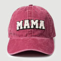 Distressed Chenille Patch Mama Hat Unstructured 100% Cotton Washed Sports Baseball Cap Casual Dad Hat