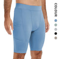 Workout Shorts 5" Quick Dry Sports Gym Shorts for Fitness Exercise Men's Compression Tight Shorts with Pocket
