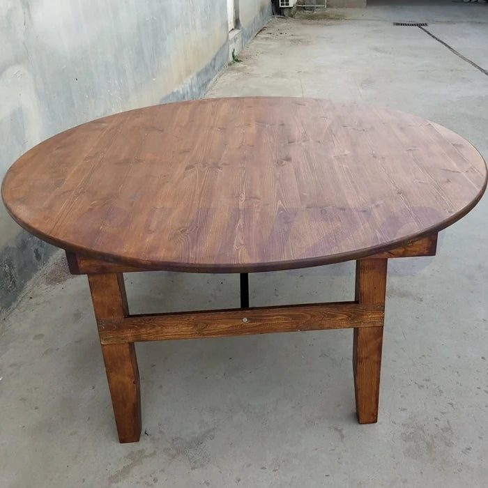 Round Rustic Wood Table Home and Banquet for Sale
