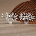 Bridal Hair Comb 2 Pieces Rhinestone Hair Comb Side Hair Comb Crystal Bridal Headpieces