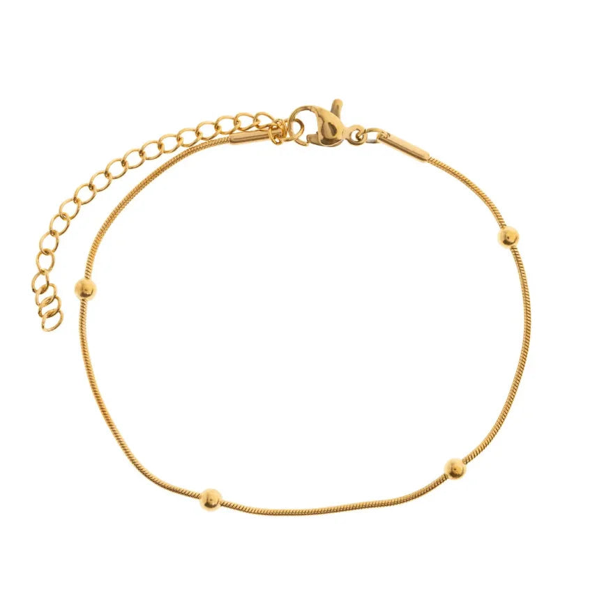 Inspire Stainless Steel Jewelry Stainless Steel Serpentine Ball Chain Bracelet Snake Chain Bracelet Ready to Ship Non Tarnish