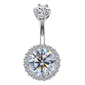 Ready to Ship S925 Sterling Silver Navel Ring Body Piercing Fine Jewelry Round Belly Button Ring Not Allergic Body Jewelry