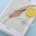 Handmade Delicate Women Hairband Headdress Ceramics Crystal Pearl Bridal Hair Vine Pin Crown Wedding Hair Clip Accessories