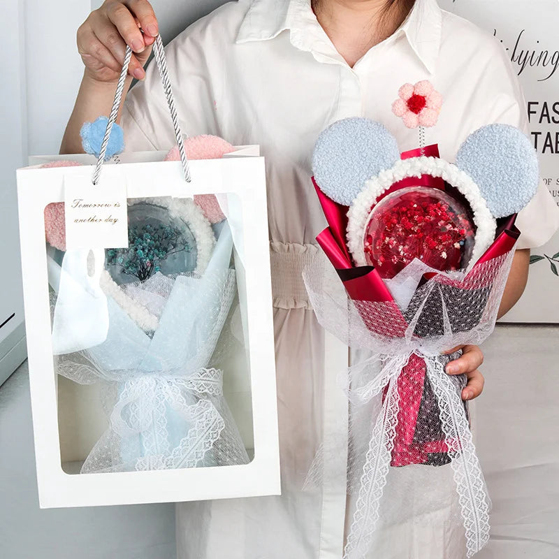 Wholesale Multi-color Plush Packaging Artificial Flowers Valentine's Day Gifts Wedding Hand Bouquets