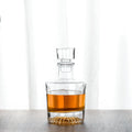New Product 750ML Sunflower Pattern Crystal Round Classic Whiskey Decanter for Household Use