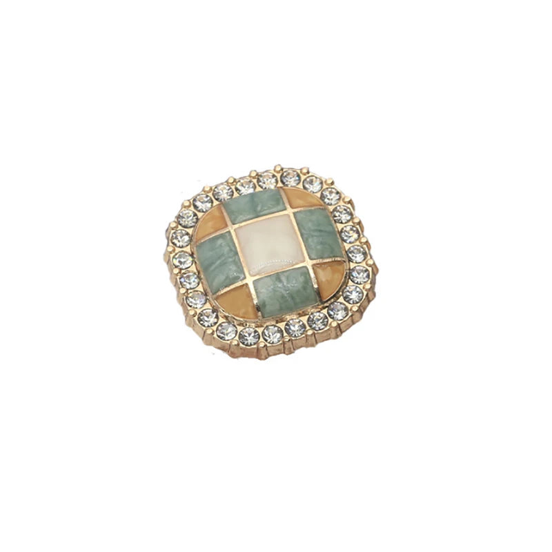 Wholesale Women's Alloy Baroque Rhinestones Combination Buttons for Coat Trench Coat Hand-stitched High-foot Garment Button