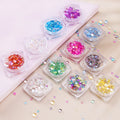 Colored Glass Beads Rhinestone Glitter Round Flatback Gems Glue on Crystal Clear Strass for Nail Art Rhinestones Decorations