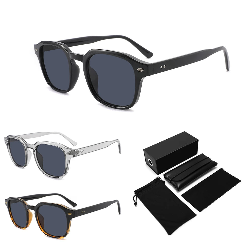 Wholesale Custom Print logo Sunglasses Retro PC Frame Vintage Classical Shades Sunglasses for Women Men 2024
