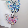 New Handmade Hair Accessories Headwear Women's Butterfly Hairpin Crystal High End Edge Clip Duck Clip