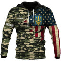 Fitspi Wholesale Custom Usa  Ukraine 3d All Over Printed Unisex Classic Sweatshirt Hoodie Pullover