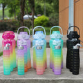 Leak-Proof Drinking Bottle 2 Litres Set of 3 Plastic Water Bottle Portable Frosted Water Bottles for Camping