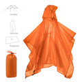 Waterproof Rain Poncho Lightweight Reusable Hooded Rain Coat Jacket for Outdoor Camping Hiking Cycling